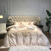 Luxury Super Soft Damask Sateen Egyptian Cotton Champagne Bedding Set | Yedwo